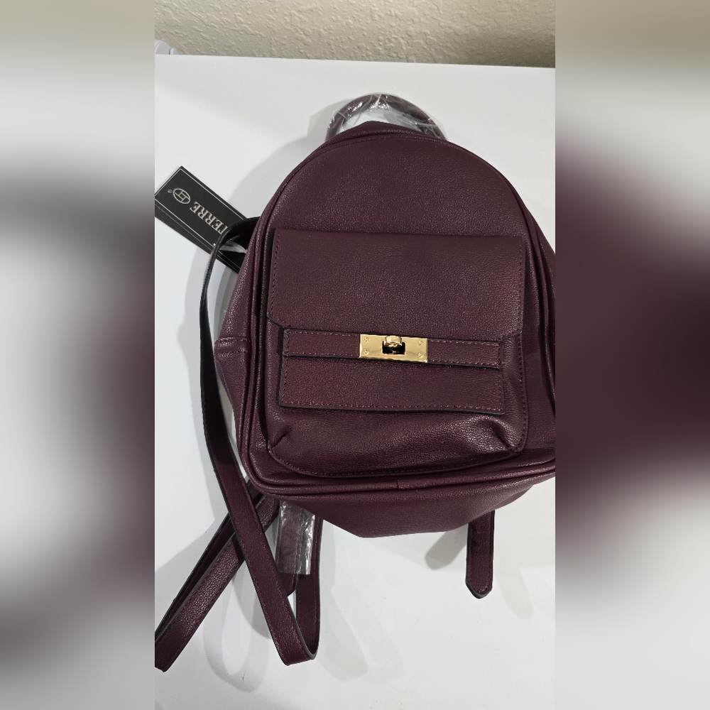 Bag pack purse Burgundy La Terre NEW W/TAGS